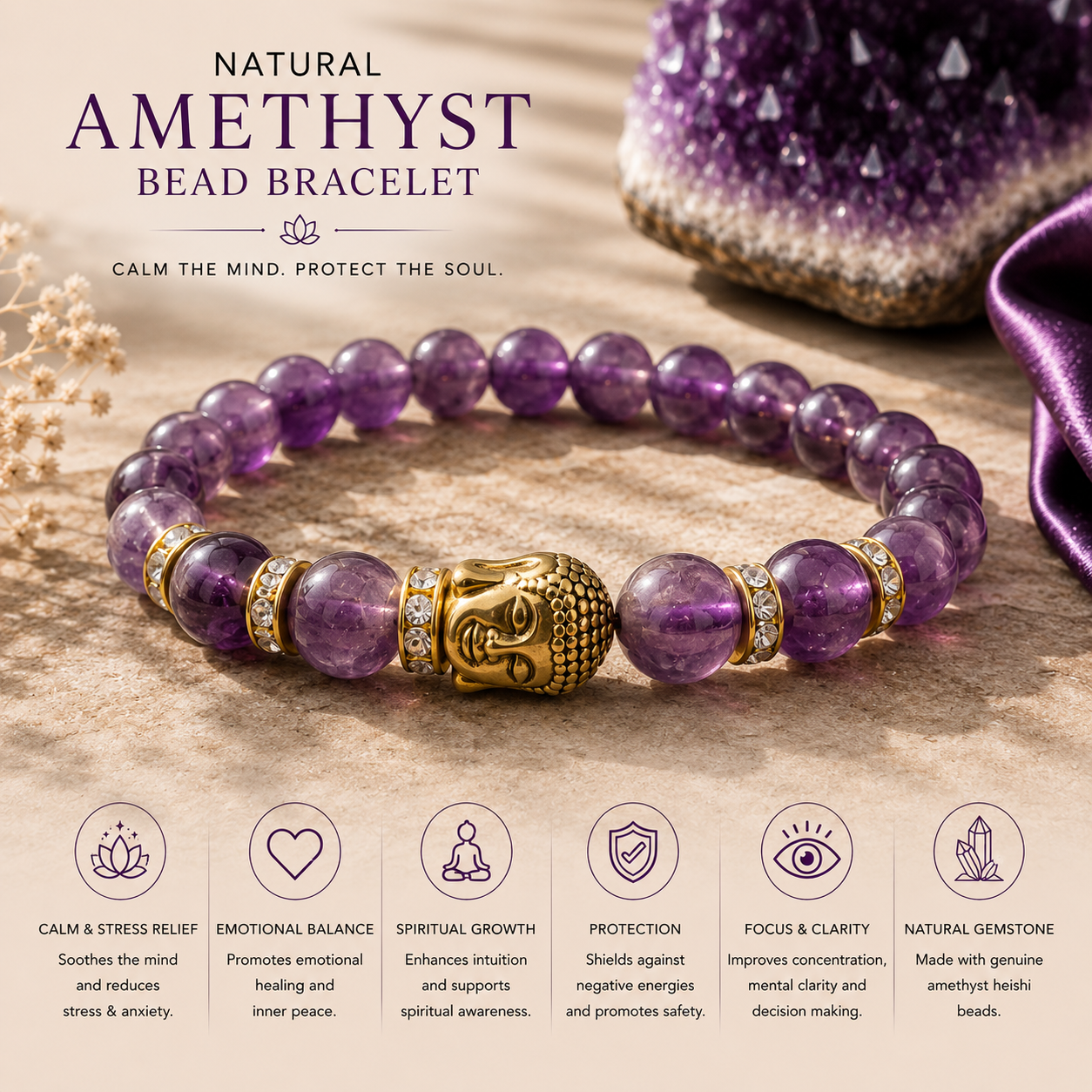 Tirtam Amethyst Tiny Bead Bracelet