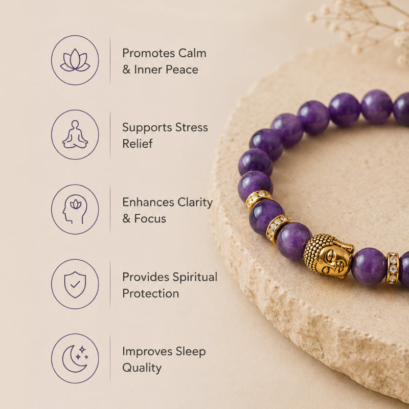 Buddha Amethyst Serenity Bracelet