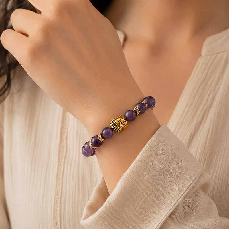 Buddha Amethyst Serenity Bracelet