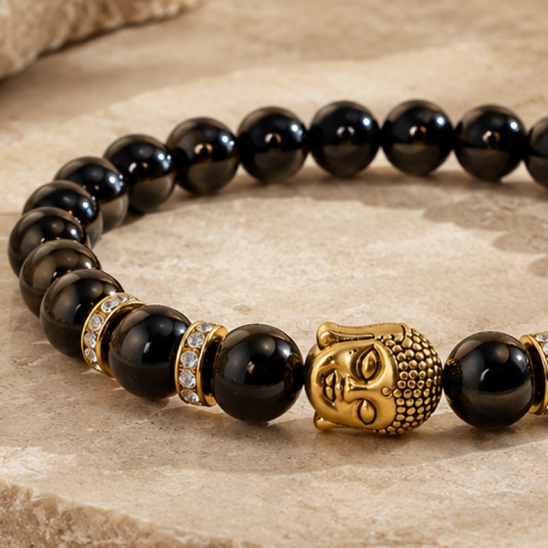 Buddha Black Tourmaline Protection Bracelet