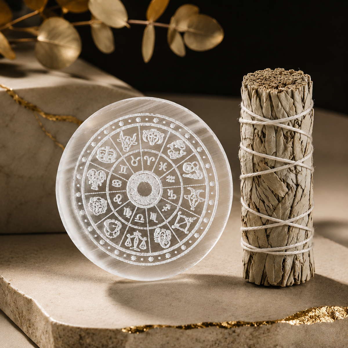 Energizing Kit -Selenite Plate & California White Sage