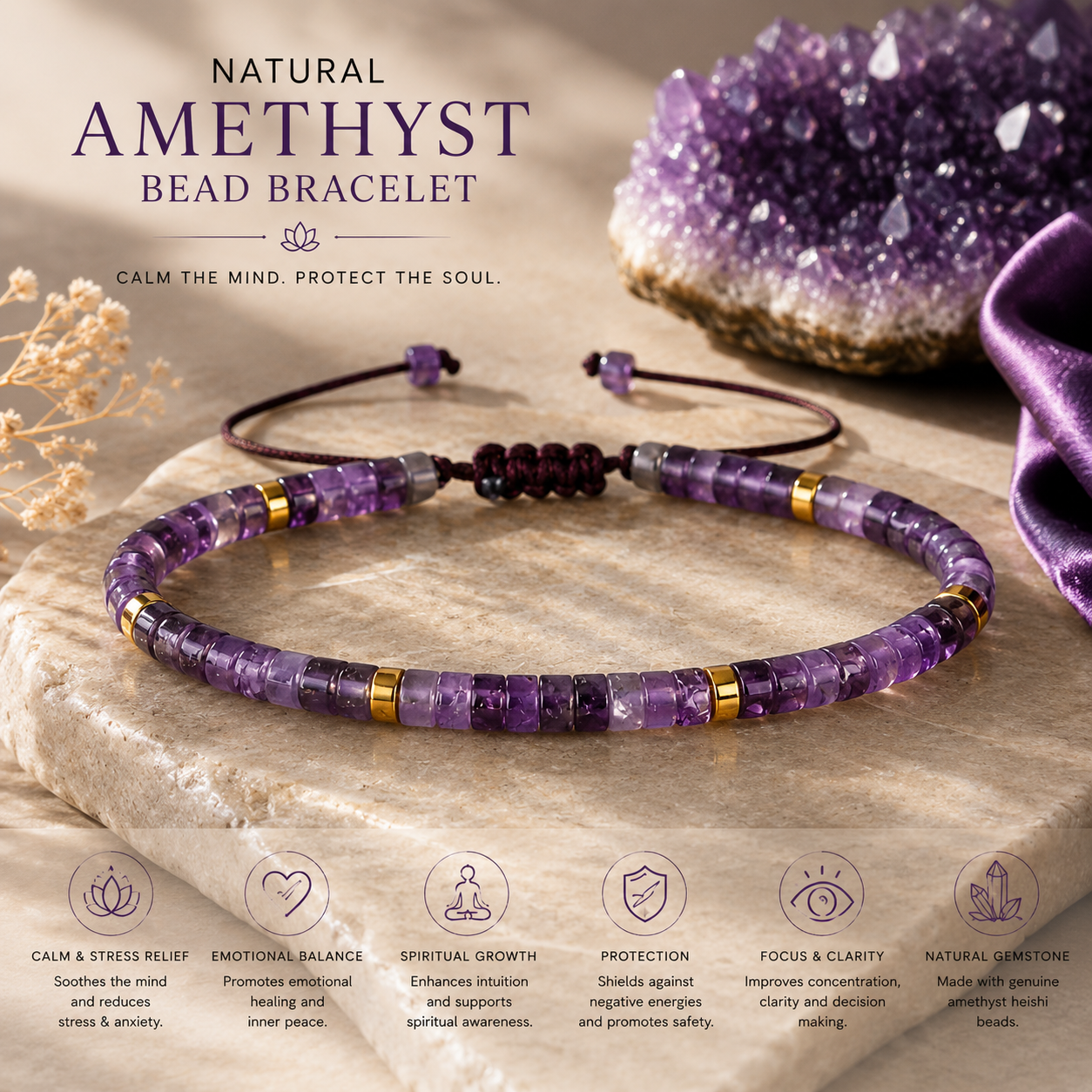 Tirtam Amethyst Cosmic Eclipse Bracelet