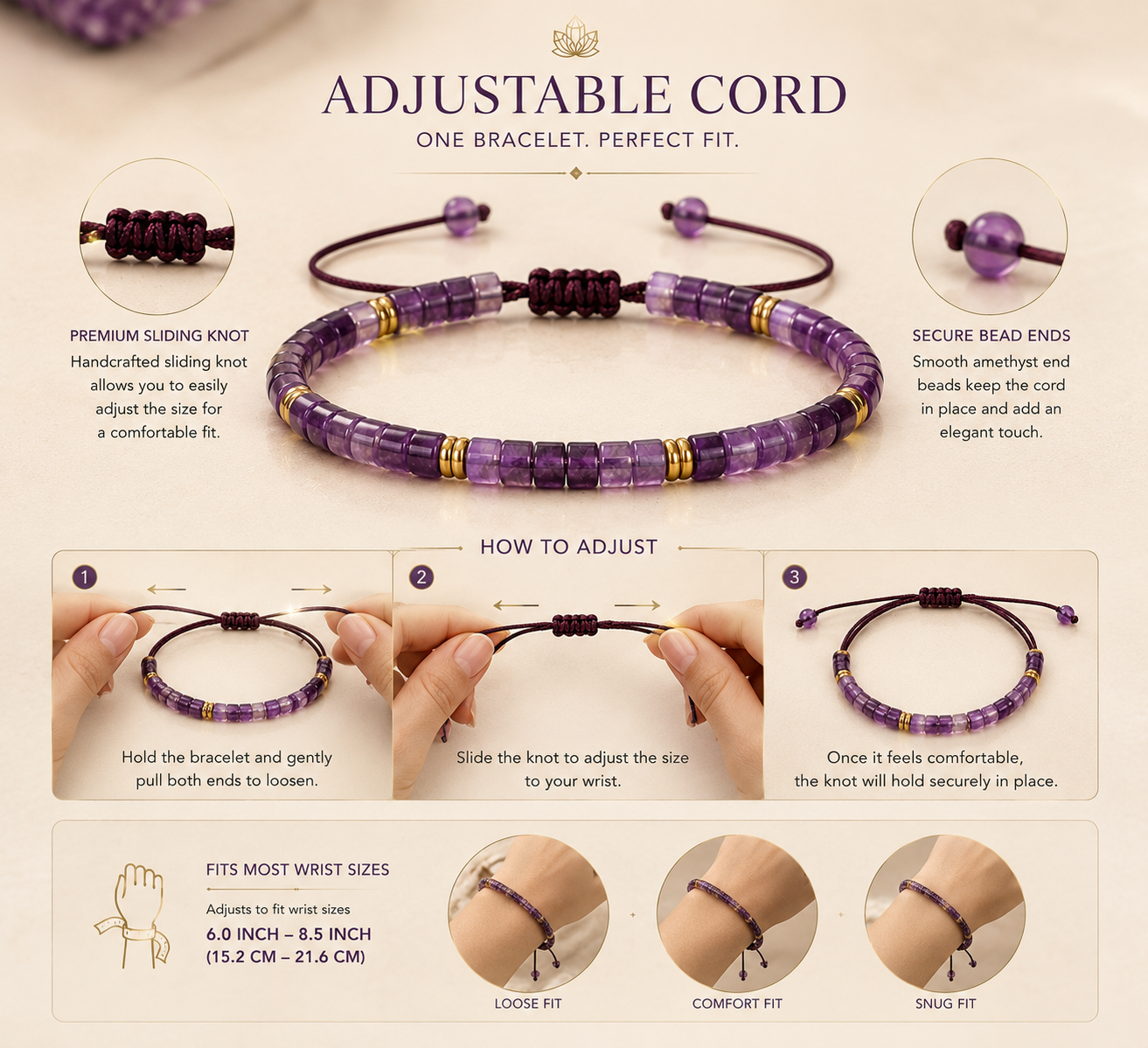 Tirtam Amethyst Cosmic Eclipse Bracelet