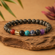 Manifest Pyrite 7 Chakra Bracelet