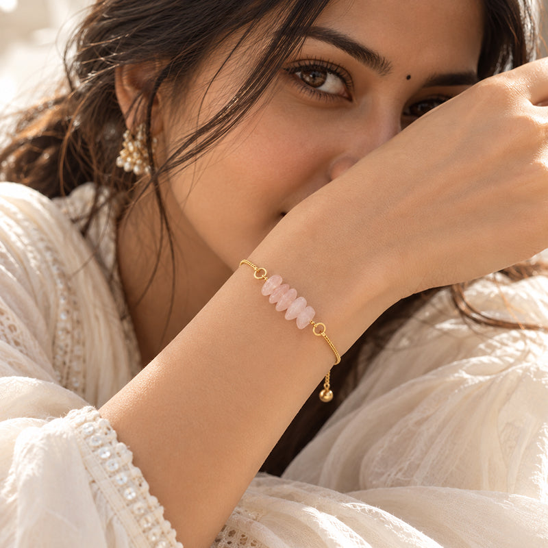 Roselle Rose Quartz Bracelet