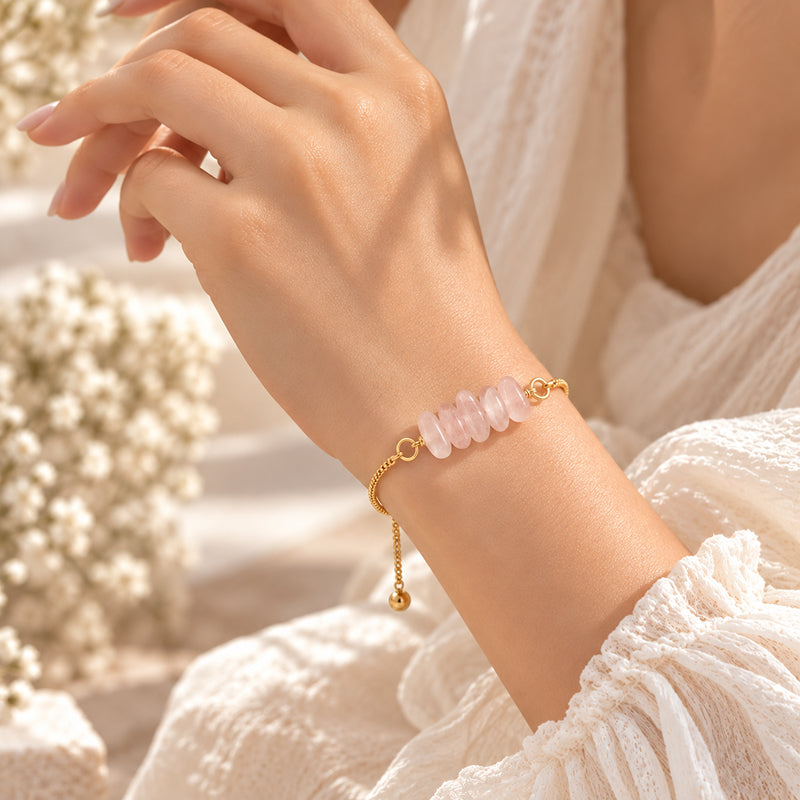 Roselle Rose Quartz Bracelet