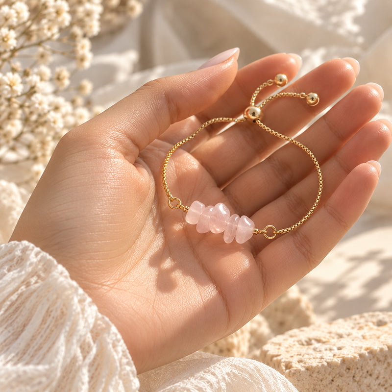 Roselle Rose Quartz Bracelet