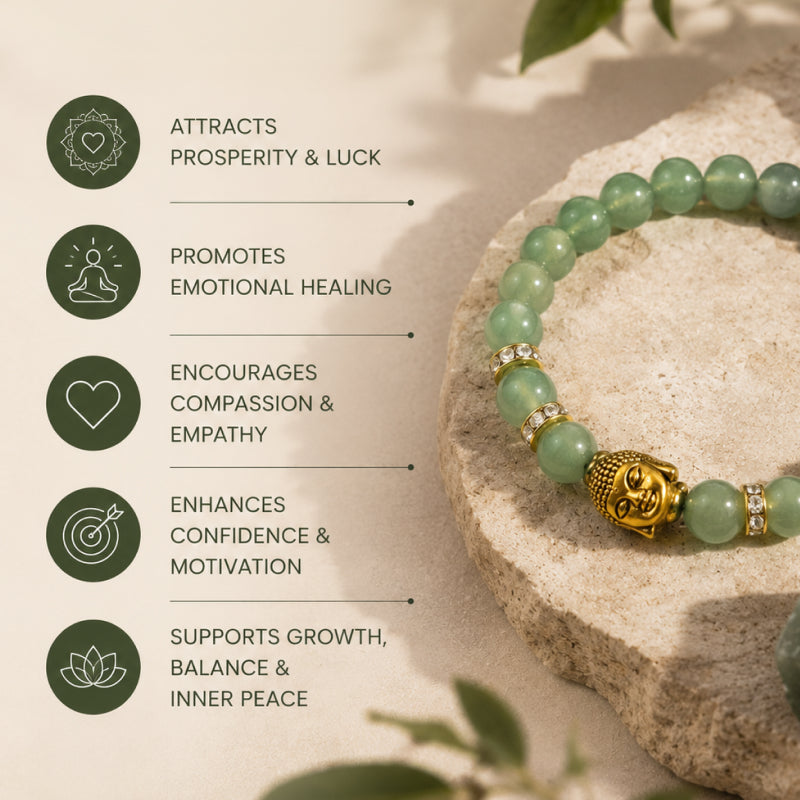 Buddha Green Aventurine Prosperity Bracelet