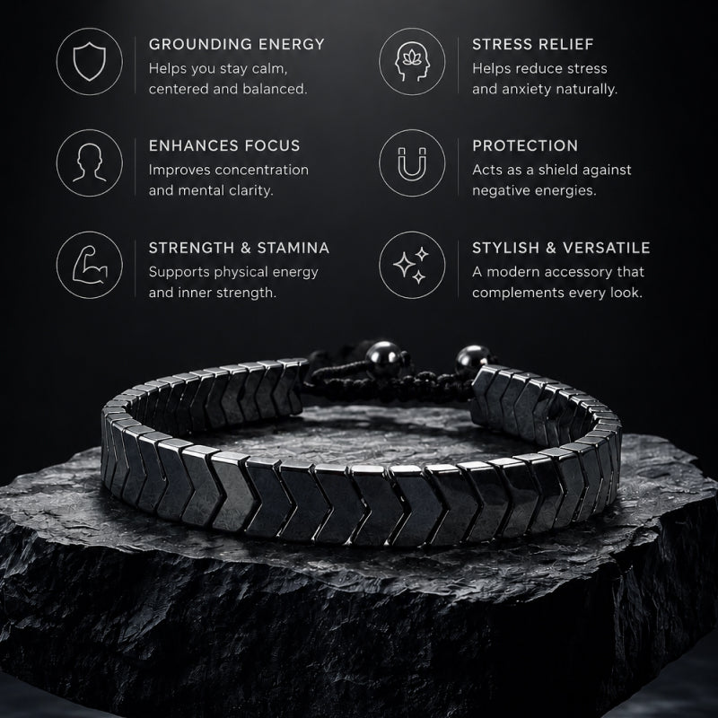 Hematite Black Arrow Bracelet