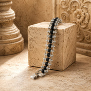 Ebon Silver Plated Karungali Bracelet