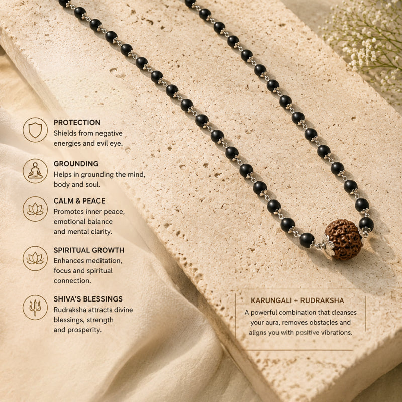 Karungali Rudraksha Mala