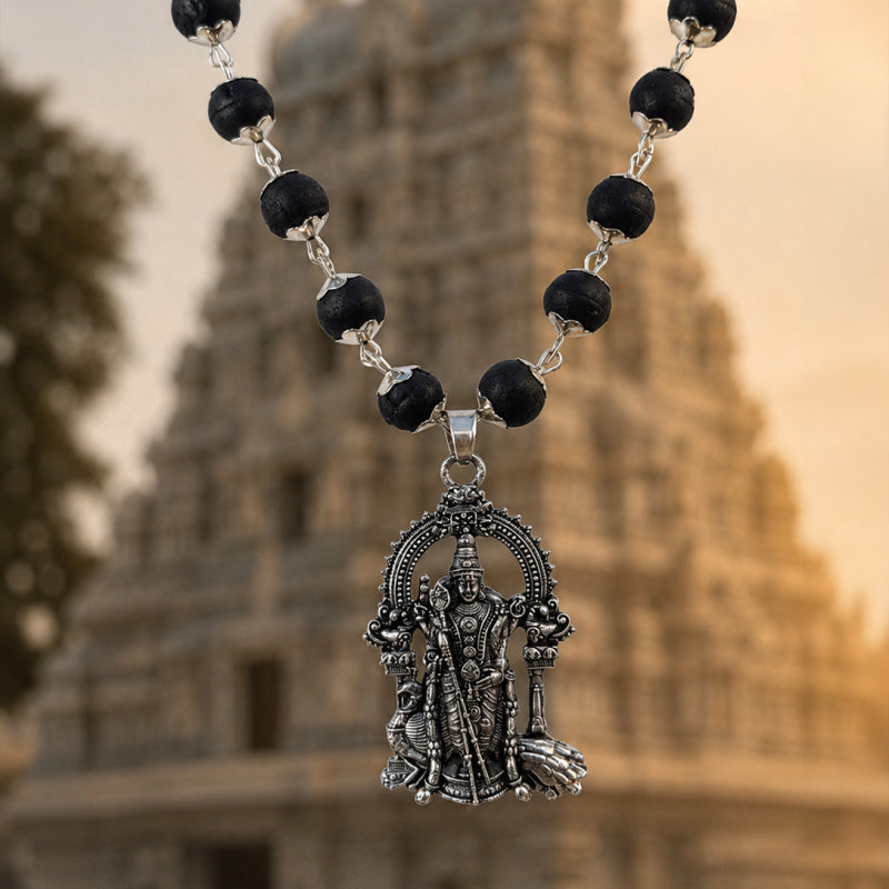 Karungali Murugan Pendant Necklace