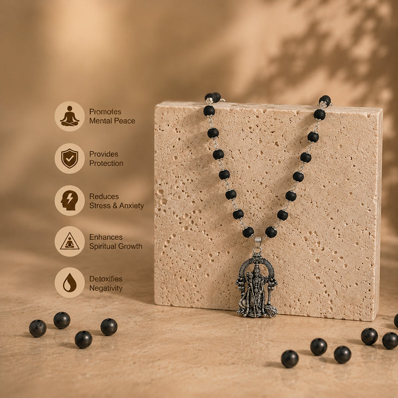 Karungali Murugan Pendant Necklace