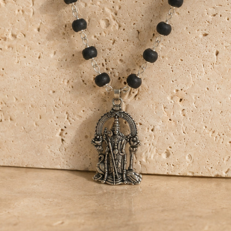 Karungali Murugan Pendant Necklace