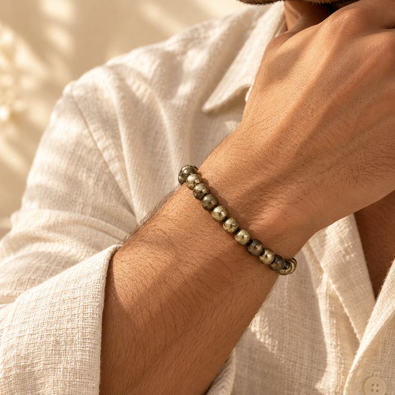 Raw Pyrite Wealth Manifestation Bracelet