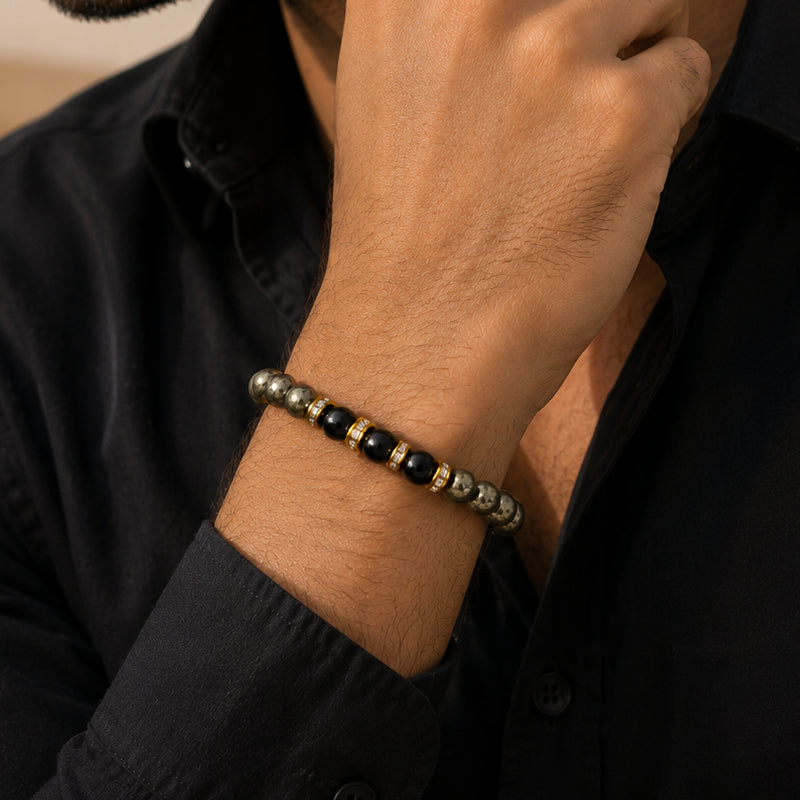 Pyrite Tourmaline Wealth Guardian Bracelet