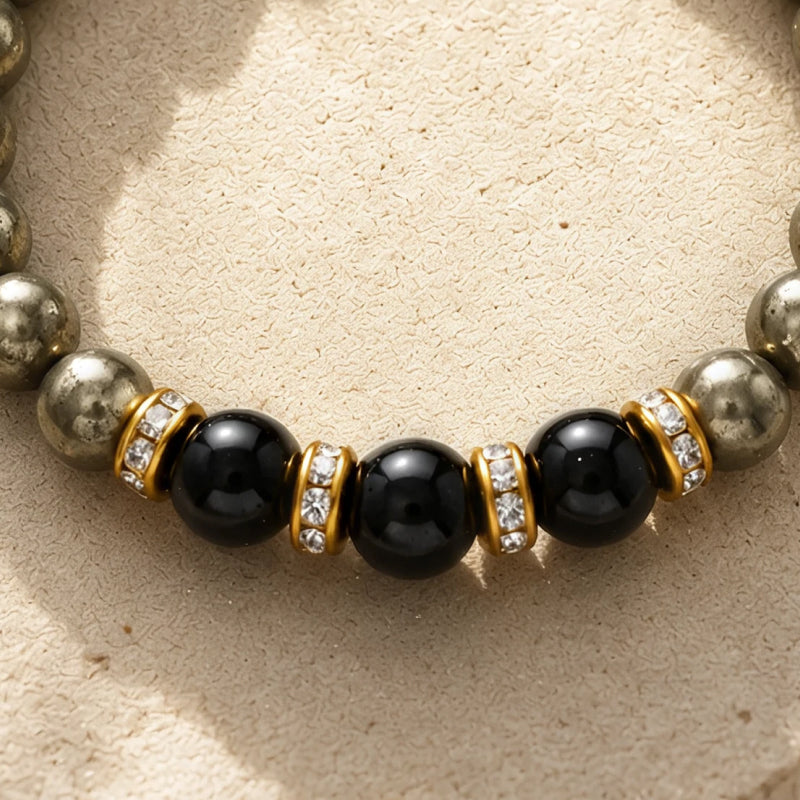 Pyrite Tourmaline Wealth Guardian Bracelet