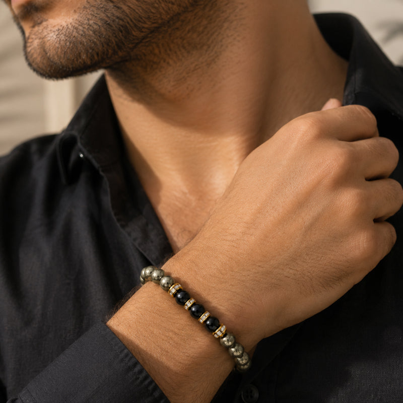 Pyrite Tourmaline Wealth Guardian Bracelet
