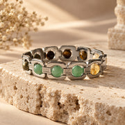 Pyrite Citrine Green Aventurine Abundance Trio Bracelet