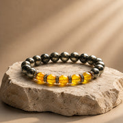 Pyrite Citrine Wealth & Prosperity Bracelet