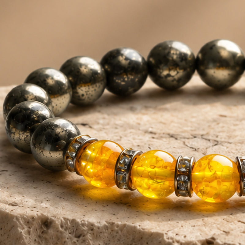Pyrite Citrine Wealth & Prosperity Bracelet