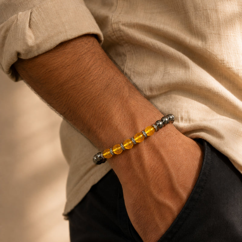 Pyrite Citrine Wealth & Prosperity Bracelet
