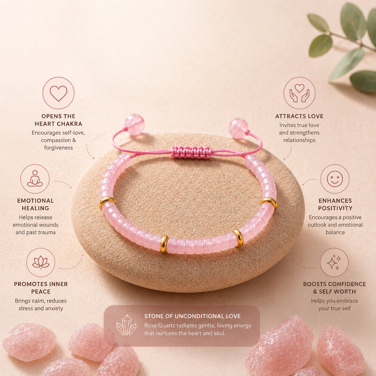 Rose Quartz Amour Bracelet