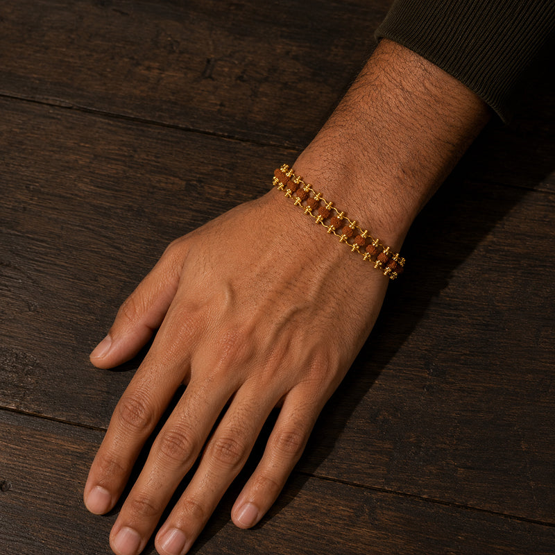 Rudraksha Golden Guardian Bracelet