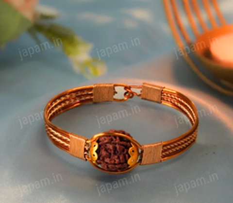 Authentic 5 Mukhi Rudraksha Copper Bracelet