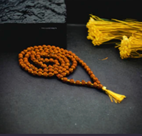 Brown Rudraksha Mala 108+1 Beads Japamala