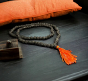 Black Rudraksha Mala 108+1 Beads Japamala