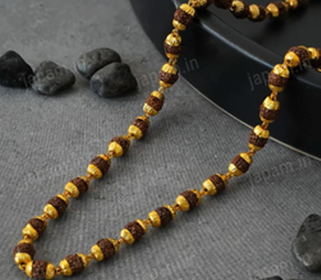 Gold Plated Eternal Grace Rudraksha Mala