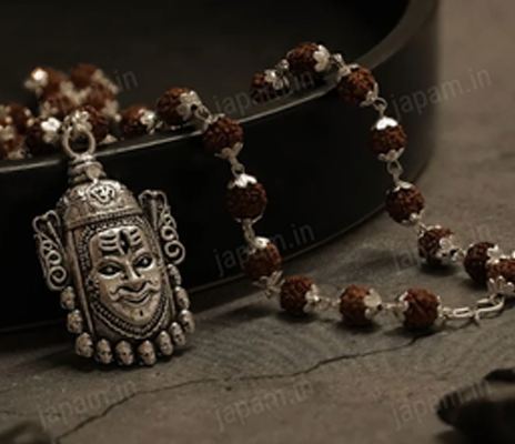 Silver Plated Mahakal Rudraksha Mala