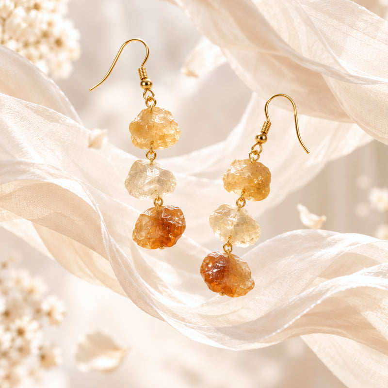 Amara Citrine Drop Earrings