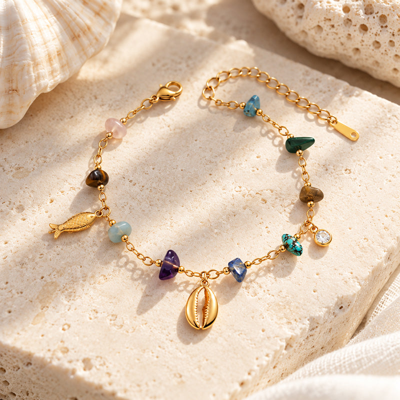 Marielle Natural Stone & Shell Bracelet