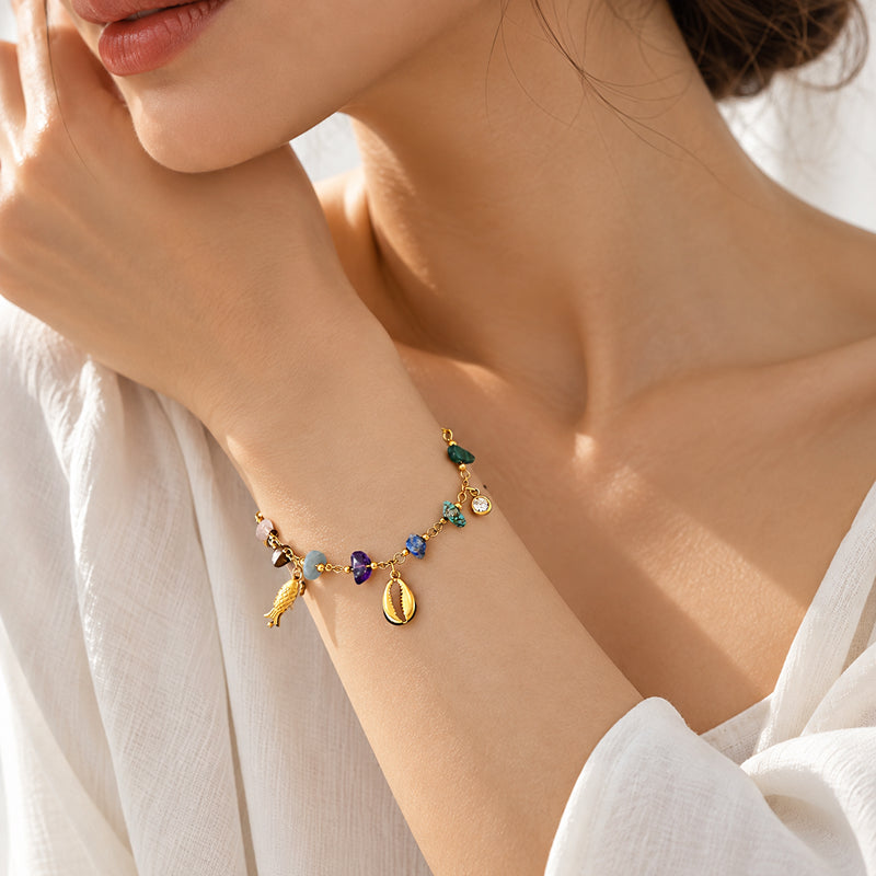 Marielle Natural Stone & Shell Bracelet