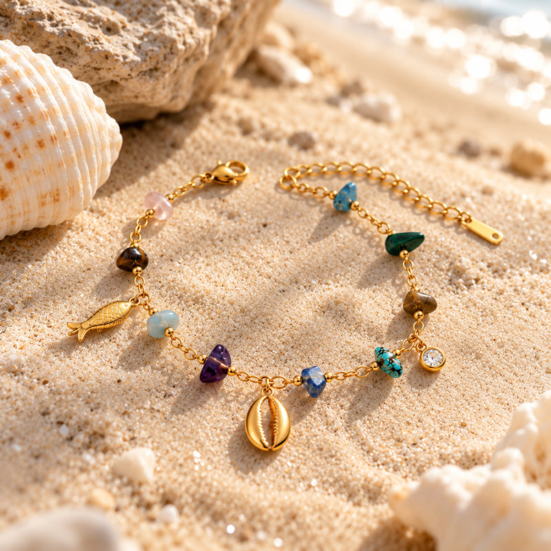 Marielle Natural Stone & Shell Bracelet