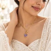 Solenne Amethyst Heart Necklace