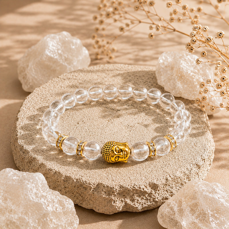 Buddha Clear Quartz Clarity Bracelet