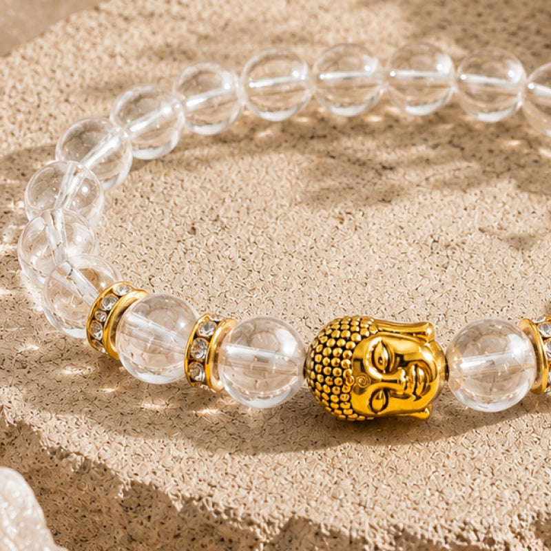 Buddha Clear Quartz Clarity Bracelet