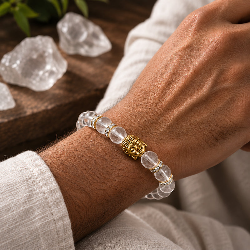 Buddha Clear Quartz Clarity Bracelet