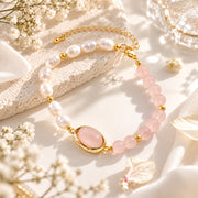 Laurent Rose Quartz Pearl Bracelet