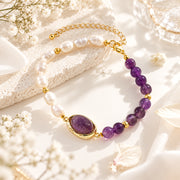 Laurent Amethyst Pearl Bracelet