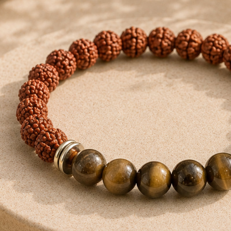 Rudraksha Tiger Eye Guardian Bracelet