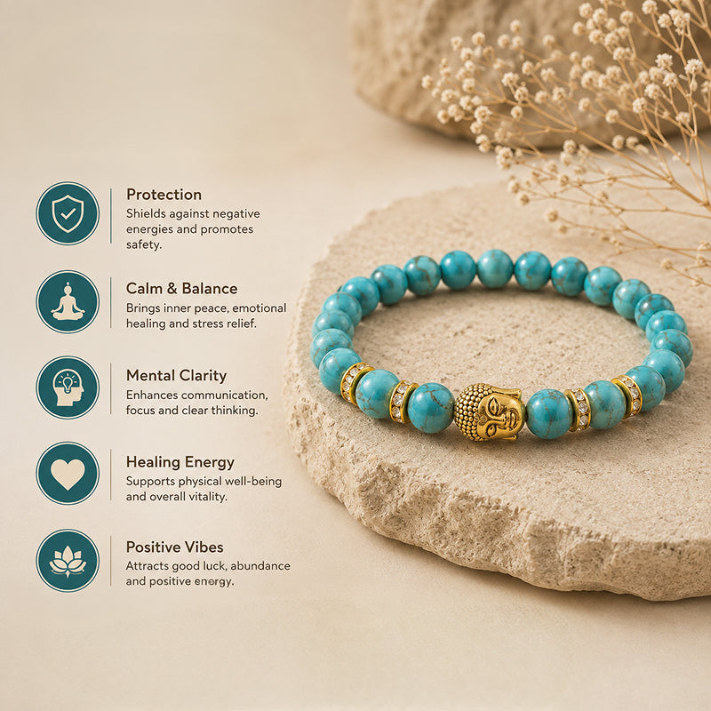 Buddha Turquoise Harmony Bracelet
