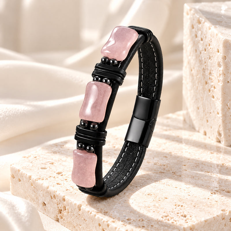 Montclair Rose Quartz Braid Bracelet