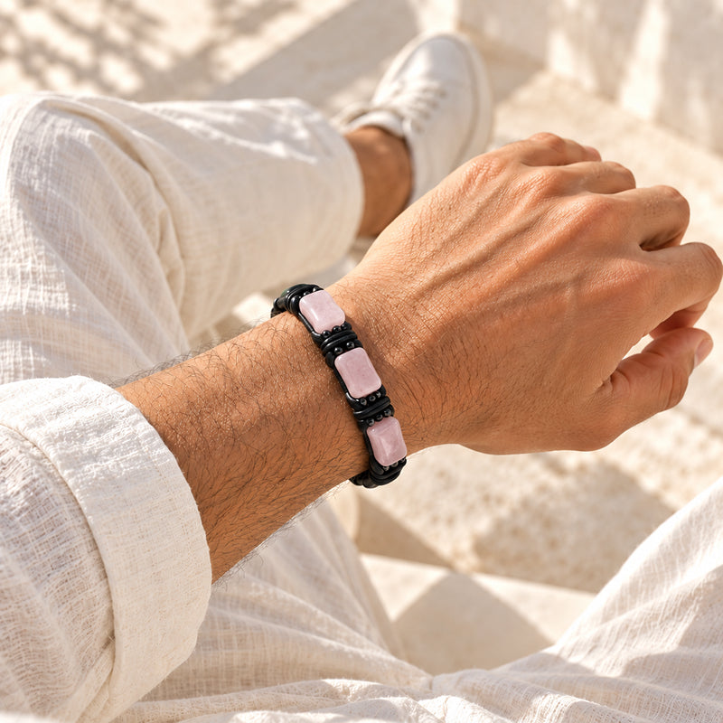 Montclair Rose Quartz Braid Bracelet