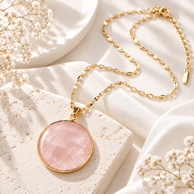 Seraphine Rose Quartz Necklace