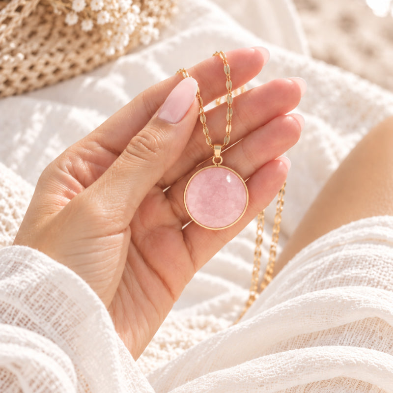 Seraphine Rose Quartz Necklace