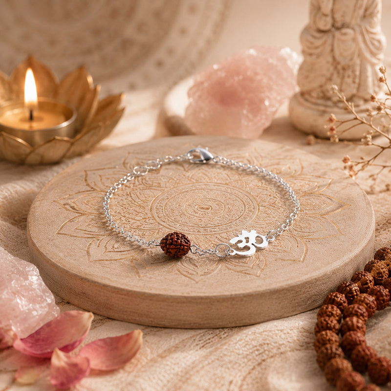 Rudraksha Om Bracelet
